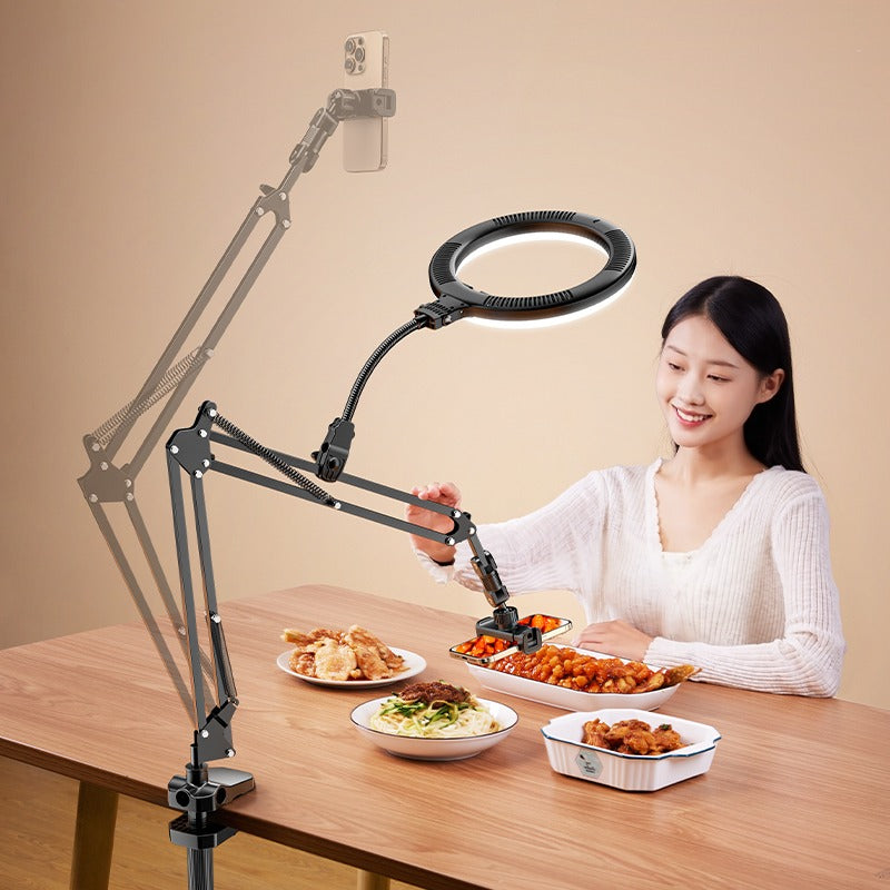10-Inch LED Circle Selfie Ring Light β Adjustable Angle Stand for Perfect Lighting Anywhere