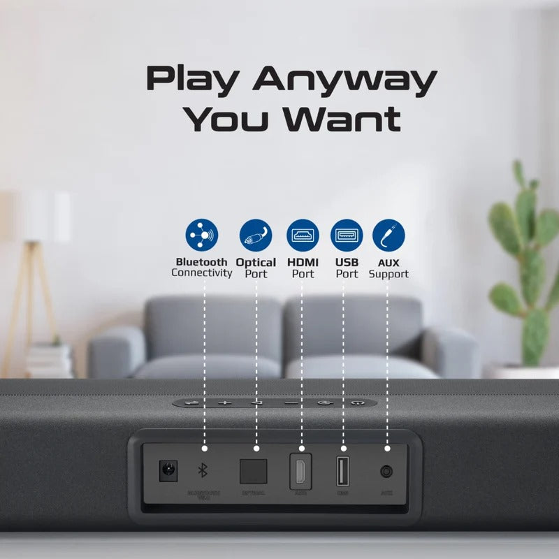 60W Ultra-Slim SoundBar with Built-in Subwoofer - Veritas Electronics Kenya