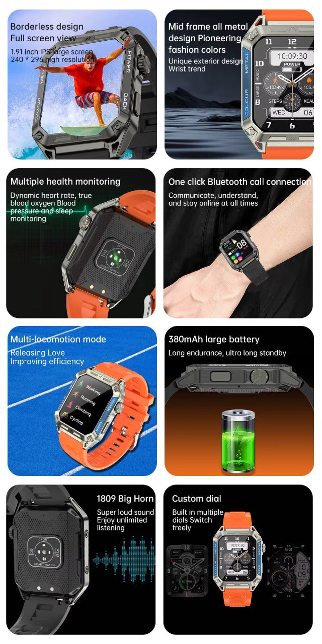 A33 Smart Watch 1.91” – Bluetooth Call & Fitness Tracker - Veritas Electronics Kenya