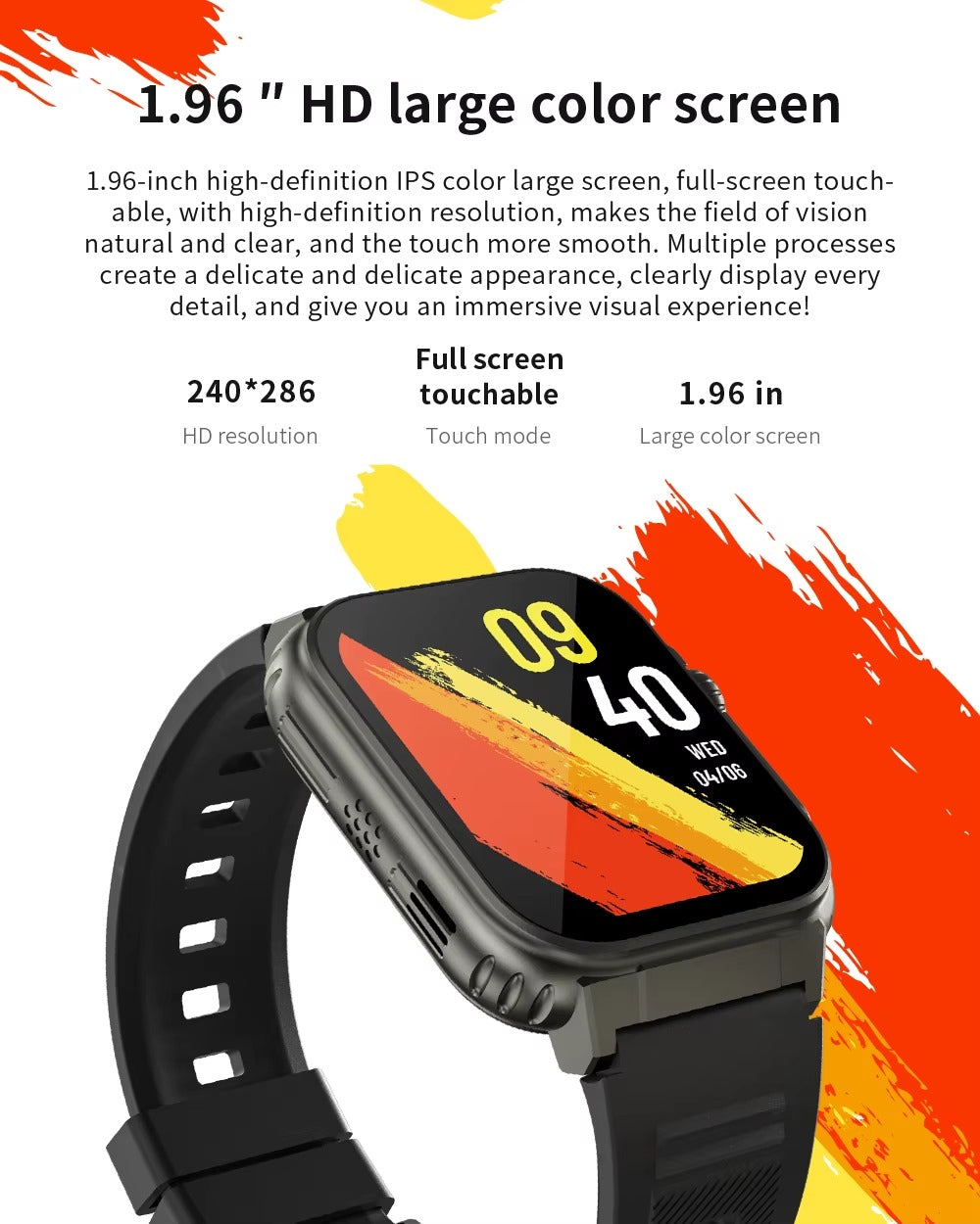 A70 1.96” Music-Themed Smart Watch – Bluetooth Calling, Local Music, 600mAh Battery, 100+ Sports Modes (2024 Edition) - Veritas Electronics Kenya