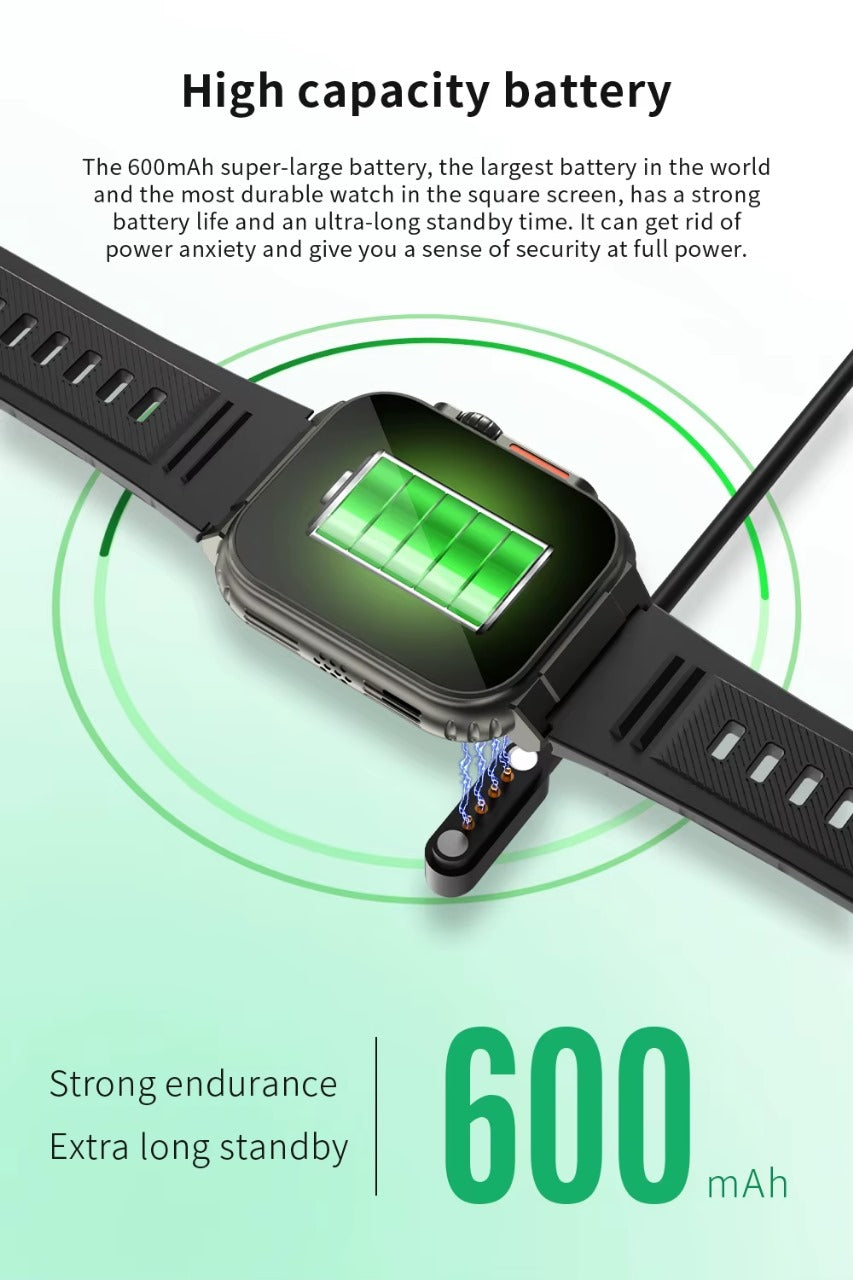 A70 1.96” Music-Themed Smart Watch – Bluetooth Calling, Local Music, 600mAh Battery, 100+ Sports Modes (2024 Edition) - Veritas Electronics Kenya
