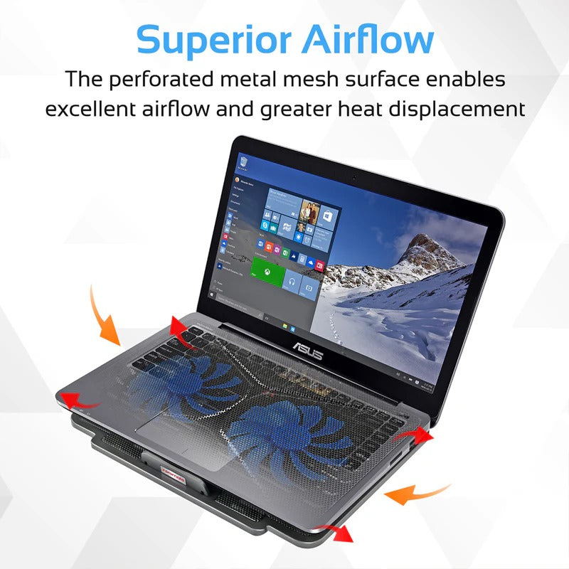 Best Laptop Cooling Pad Kenya | Promate Silent Fan Cooler Nairobi - Veritas Electronics Kenya