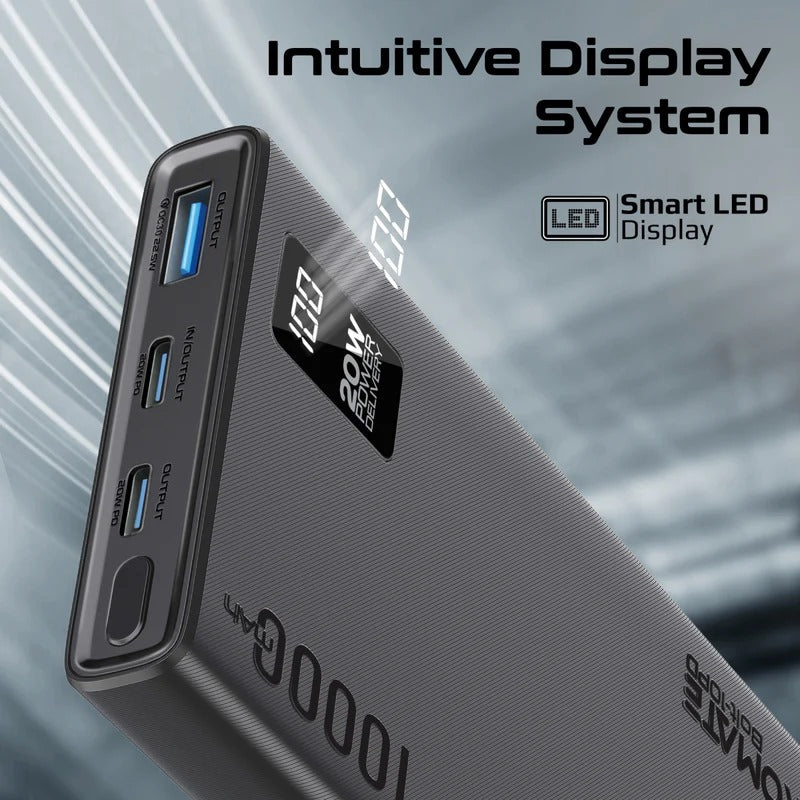 Power Bank 10000 mAh Ultra-Slim in Nairobi Kenya | Promate Super Slim 10000mAh Fast Charging Power Bank with Dual USB-C & QC 3.0 - Veritas Electronics Kenya