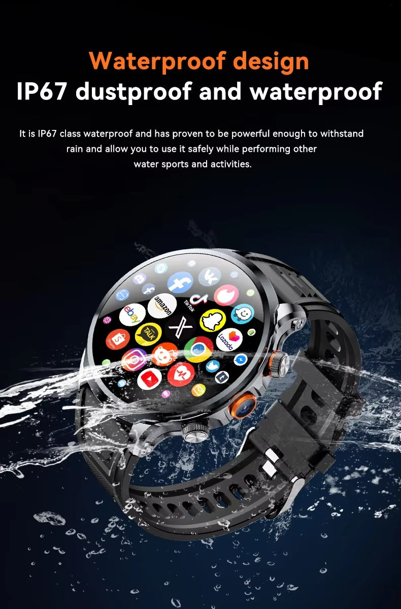 GAOKE H18 Smart Watch – 1.95″ Big Round Screen, 4G SIM Card Slot, NFC & Video Call | Kenya - Veritas Electronics Kenya