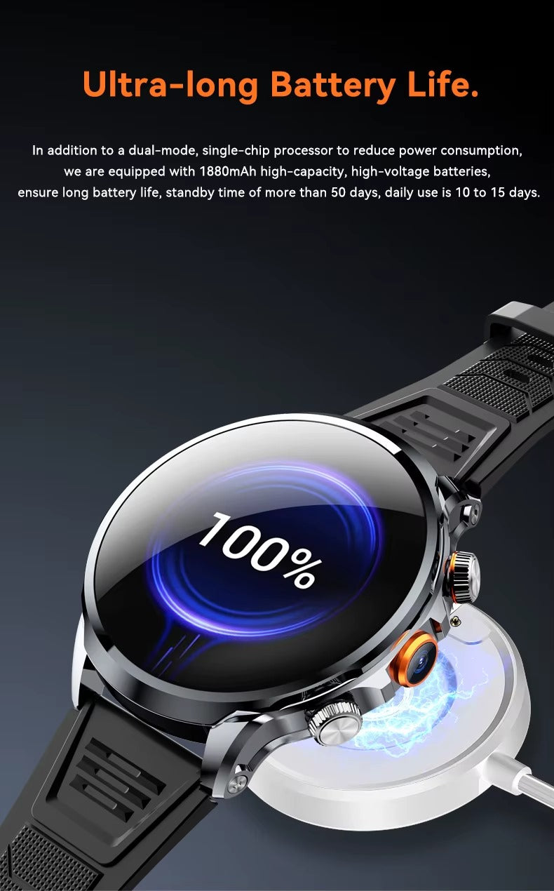 GAOKE H18 Smart Watch – 1.95″ Big Round Screen, 4G SIM Card Slot, NFC & Video Call | Kenya - Veritas Electronics Kenya