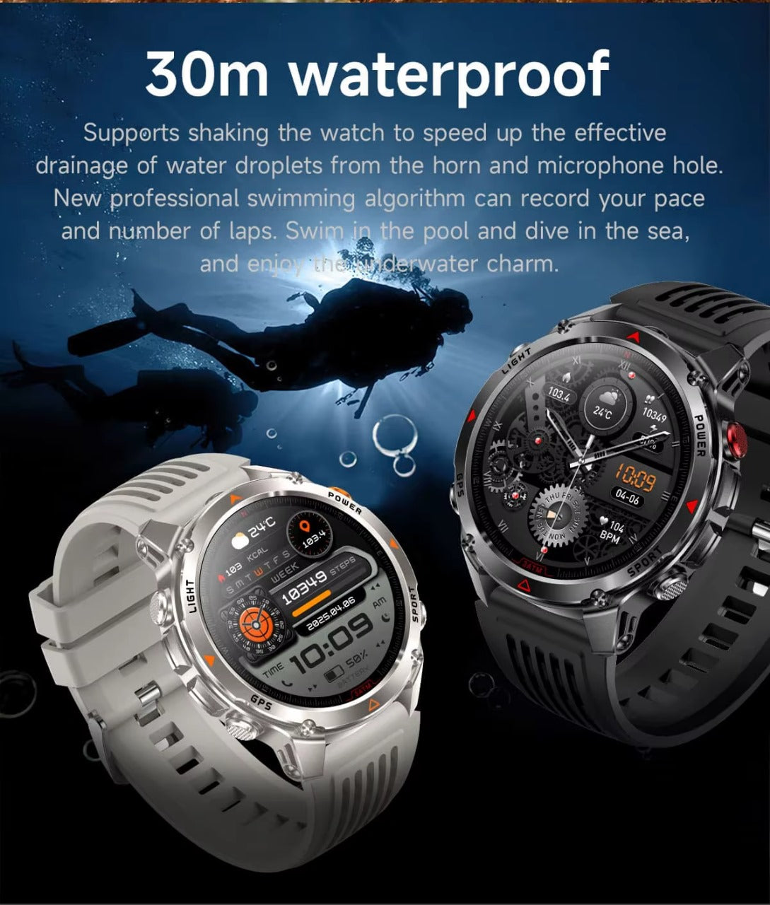 GPS Smart Watch CRG45 – 1.46" Round Display, Bluetooth Call, 540mAh Battery, 3ATM Waterproof, Compass & Health Monitoring | Kenya - Veritas Electronics Kenya