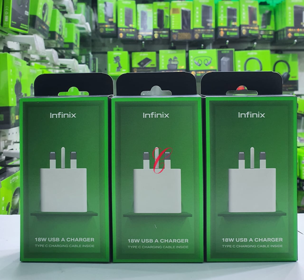 Infinix U180XKC+XDC13 18W Type C fast charger kit with 3A Type C charging cable - Veritas Electronics Kenya