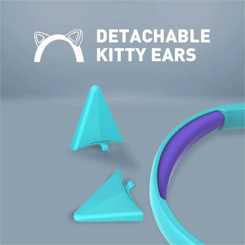 Promate JEWEL AQUA/BUBBLEGUM KidSafe Wired Headset | HD Stereo Sound - Veritas Electronics Kenya