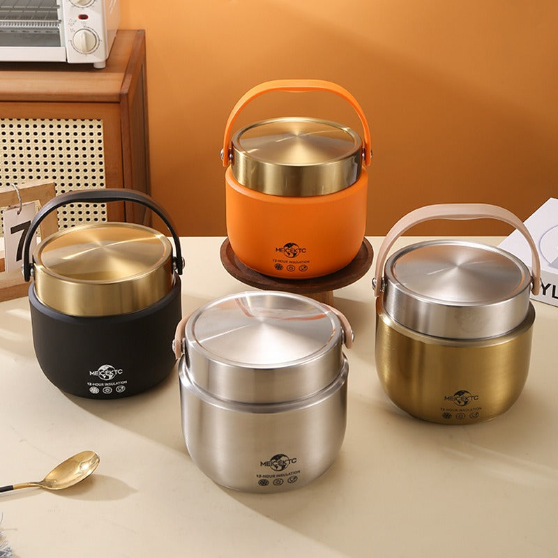 Lunch Box: Portable Dual‑Tiered Dundun Lunch Box – Premium Stackable Bento for On‑the‑Go Meals