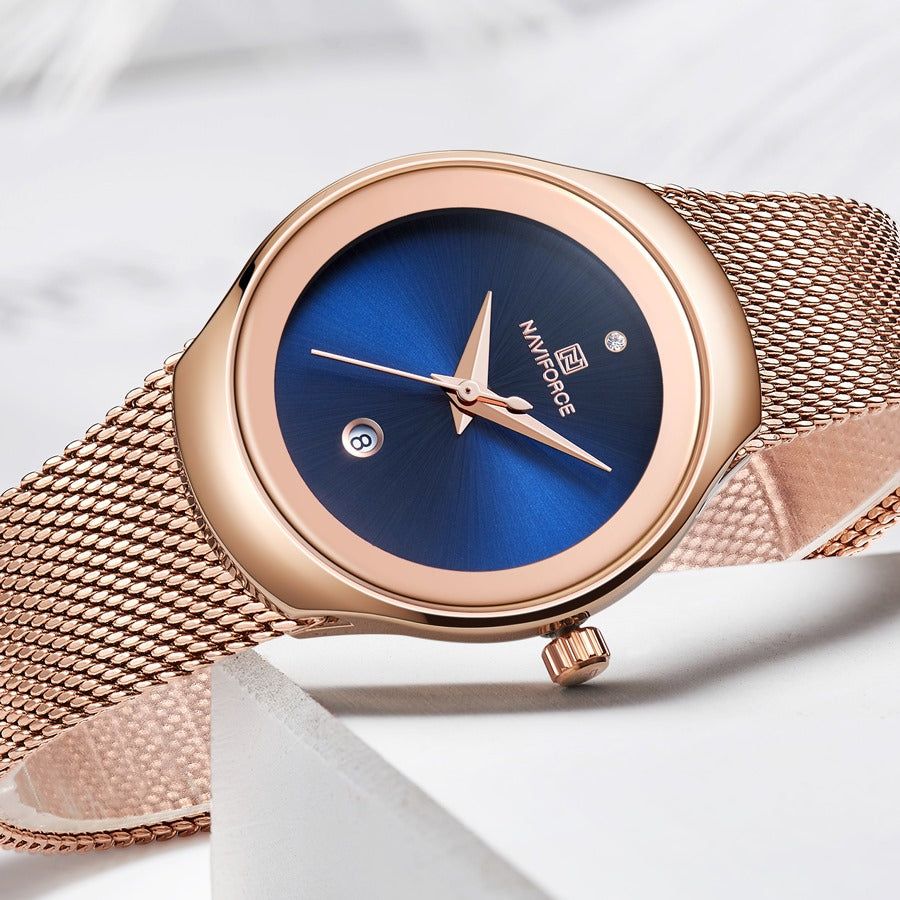Naviforce NF5004 Ladies Watch – Elegant Women’s Stainless Steel Business Wristwatch Kenya - Veritas Electronics Kenya
