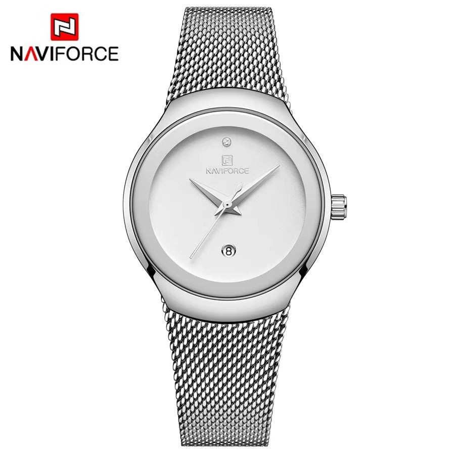 Naviforce NF5004 Ladies Watch – Elegant Women’s Stainless Steel Business Wristwatch Kenya - Veritas Electronics Kenya