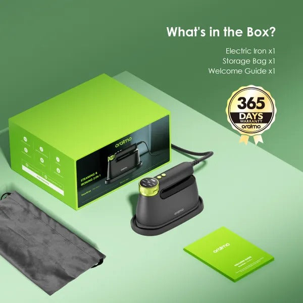 Oraimo Smart Iron OEI-801A – 1740W 2-in-1 Electric Steam & Dry Iron with Non-Stick Soleplate