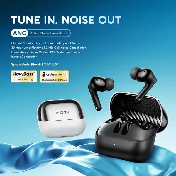 Oraimo SpaceBuds Neo+ OTW-323P Active Noise Cancellation Earbuds