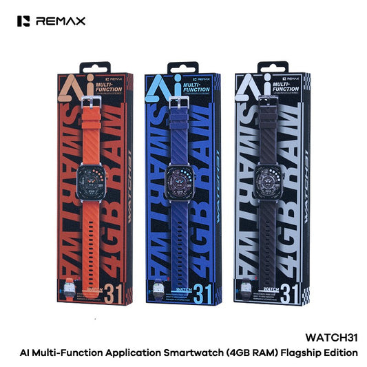 Remax WATCH31 AI Smartwatch: Wireless Bluetooth Calls & 7-Day Battery Life