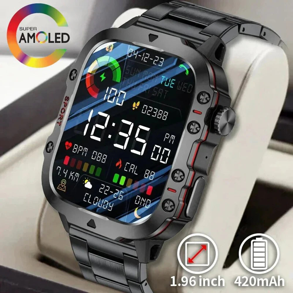 COTAUL KM01 Outdoors Sports Smart Watch 1.96 Full Touch Screen, Fitness Tracker, Bluetooth Call - Veritas Electronics Kenya