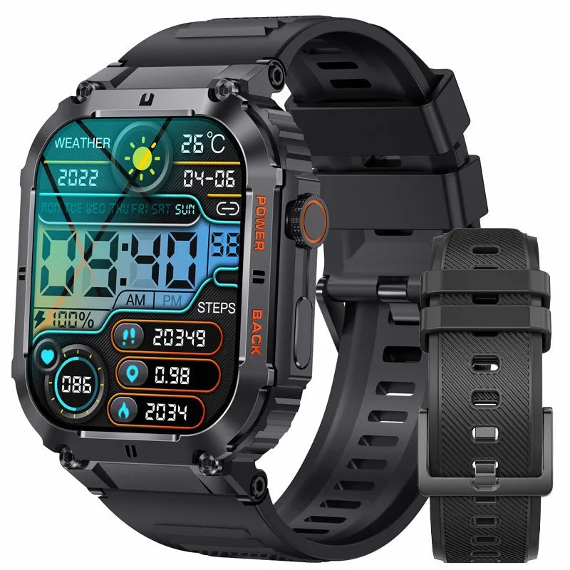 LIGE Men’s Outdoor Smartwatch – 1.96" AMOLED, Bluetooth Call - Veritas Electronics Kenya