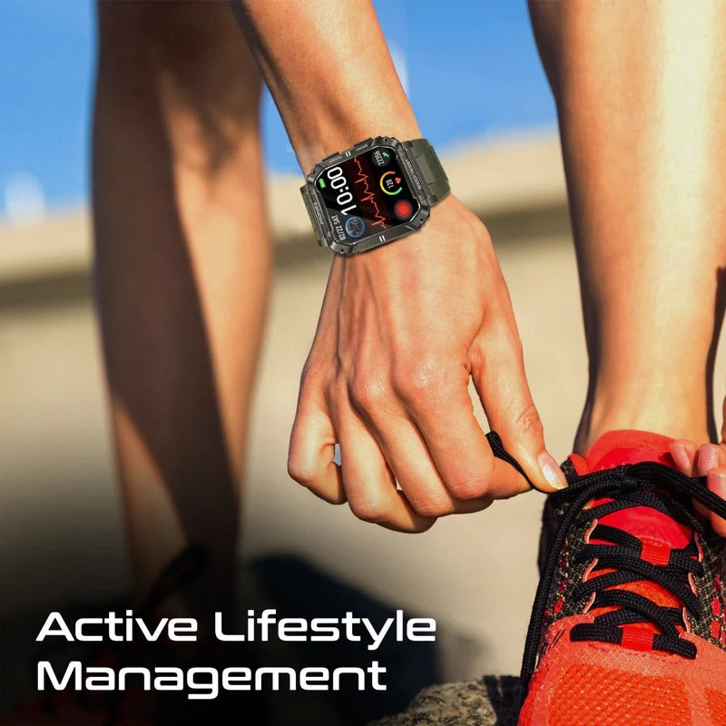 Promate XWATCH-S19 Black Tough-Built Smartwatch | IP67, 12 Days Battery, BT Calls, Health Tracker - Veritas Electronics Kenya