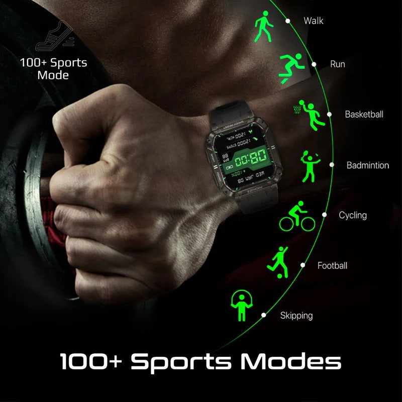Promate XWATCH-S19 Black Tough-Built Smartwatch | IP67, 12 Days Battery, BT Calls, Health Tracker - Veritas Electronics Kenya