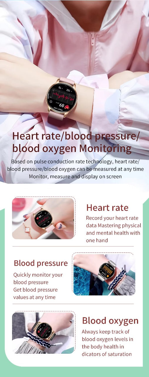 Y11 AMOLED 1.32-Inch Female Smartwatch – Long Battery, Sport Modes & FitCloudPro App - Veritas Electronics Kenya