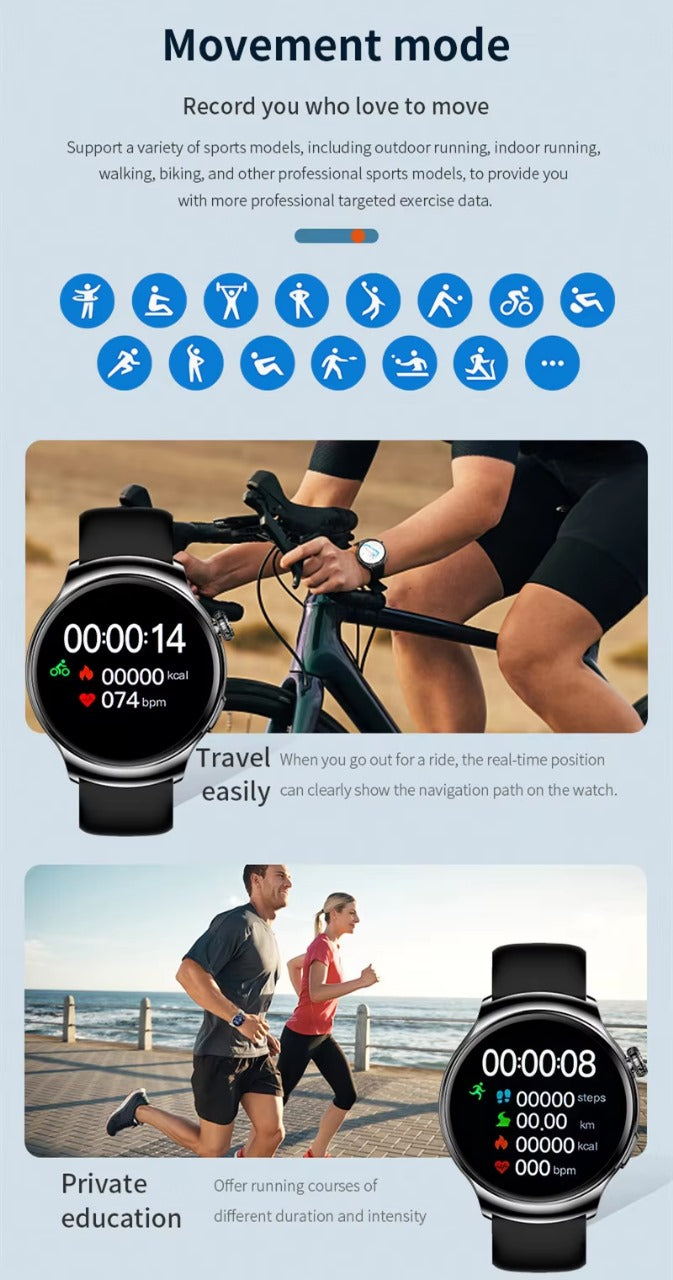 Z93Pro Smart Watch Front View AMOLED Display