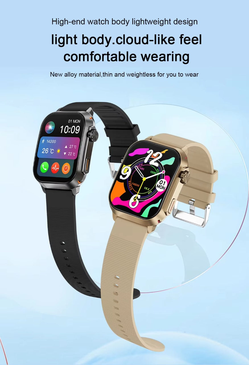 ZW50 2.04” AMOLED Curved Screen Sports Smart Watch – Bluetooth Calling, 100+ Sports Modes, IP67 Waterproof - Veritas Electronics Kenya