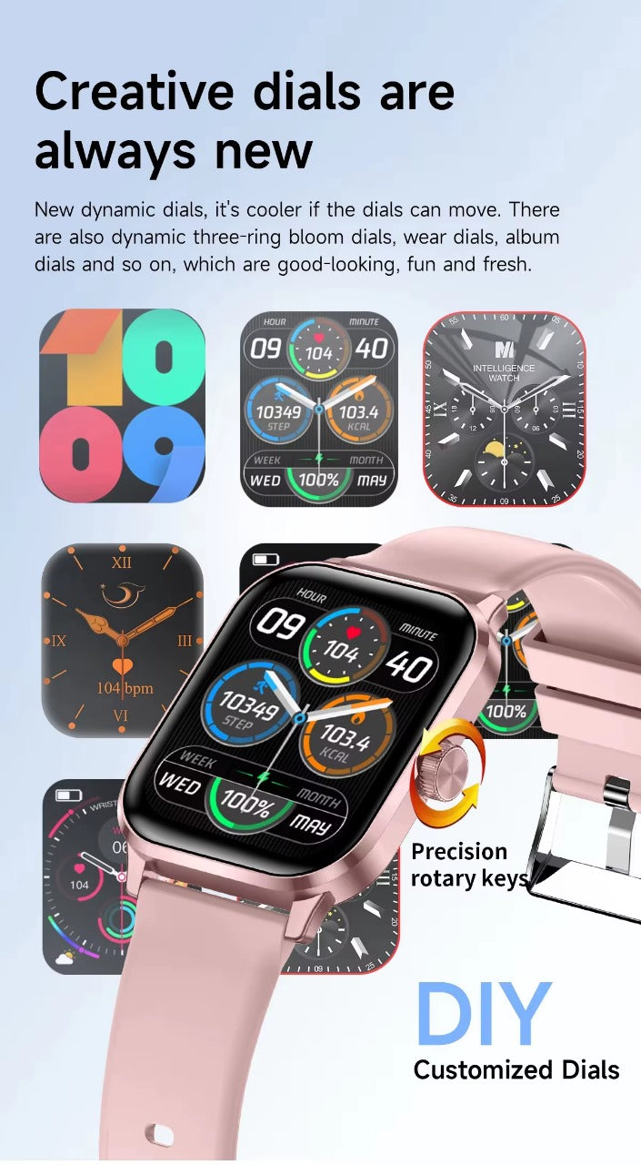 ZW9 MAX Ladies Smart Watch Pink Color with Silicone Strap – AMOLED Display – Nairobi Kenya