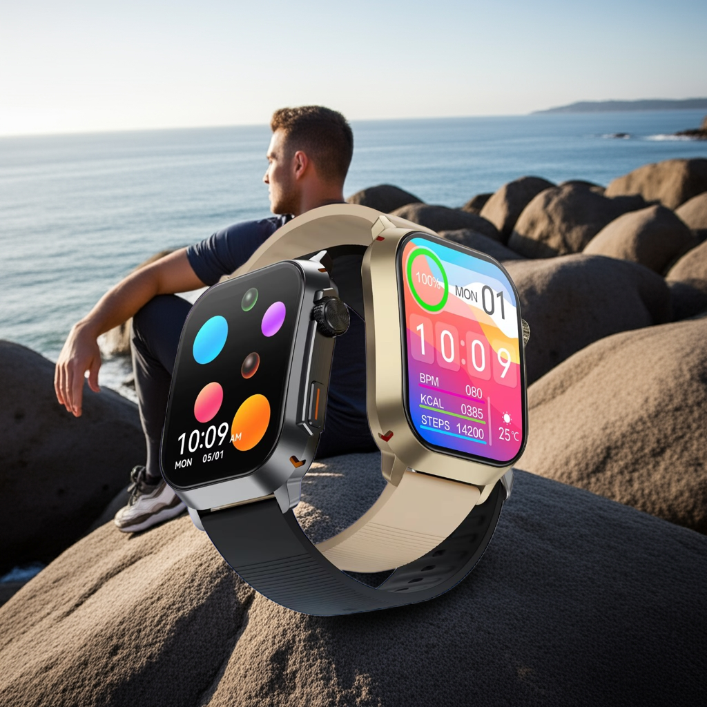 ZW50 2.04” AMOLED Curved Screen Sports Smart Watch – Bluetooth Calling, 100+ Sports Modes, IP67 Waterproof - Veritas Electronics Kenya
