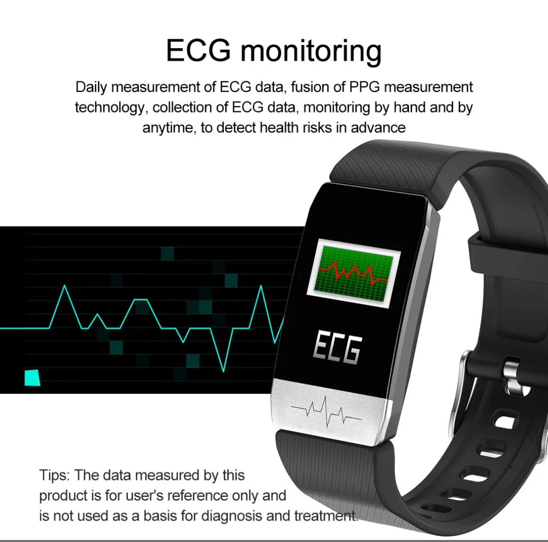 T1S Smart Band with ECG, Body Temperature Sensor, Heart Rate & Fitness Tracking - Veritas Electronics Kenya