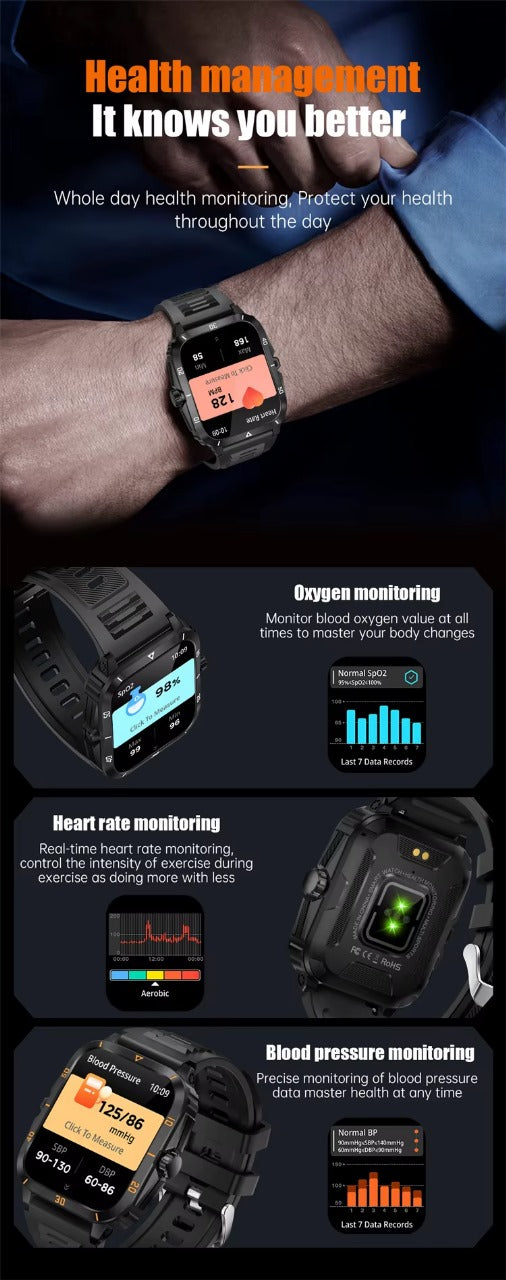 V71 Fitness Smart Watch for Men – Ultimate Fitness Tracker & Smart Outdoor Companion | Best Price in Kenya - Veritas Electronics Kenya