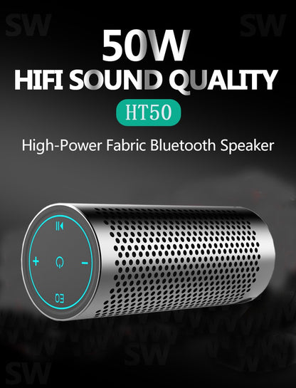 40W Metal Portable TWS DSP Bluetooth Speaker — Waterproof Outdoor Wireless Subwoofer with HD Mic