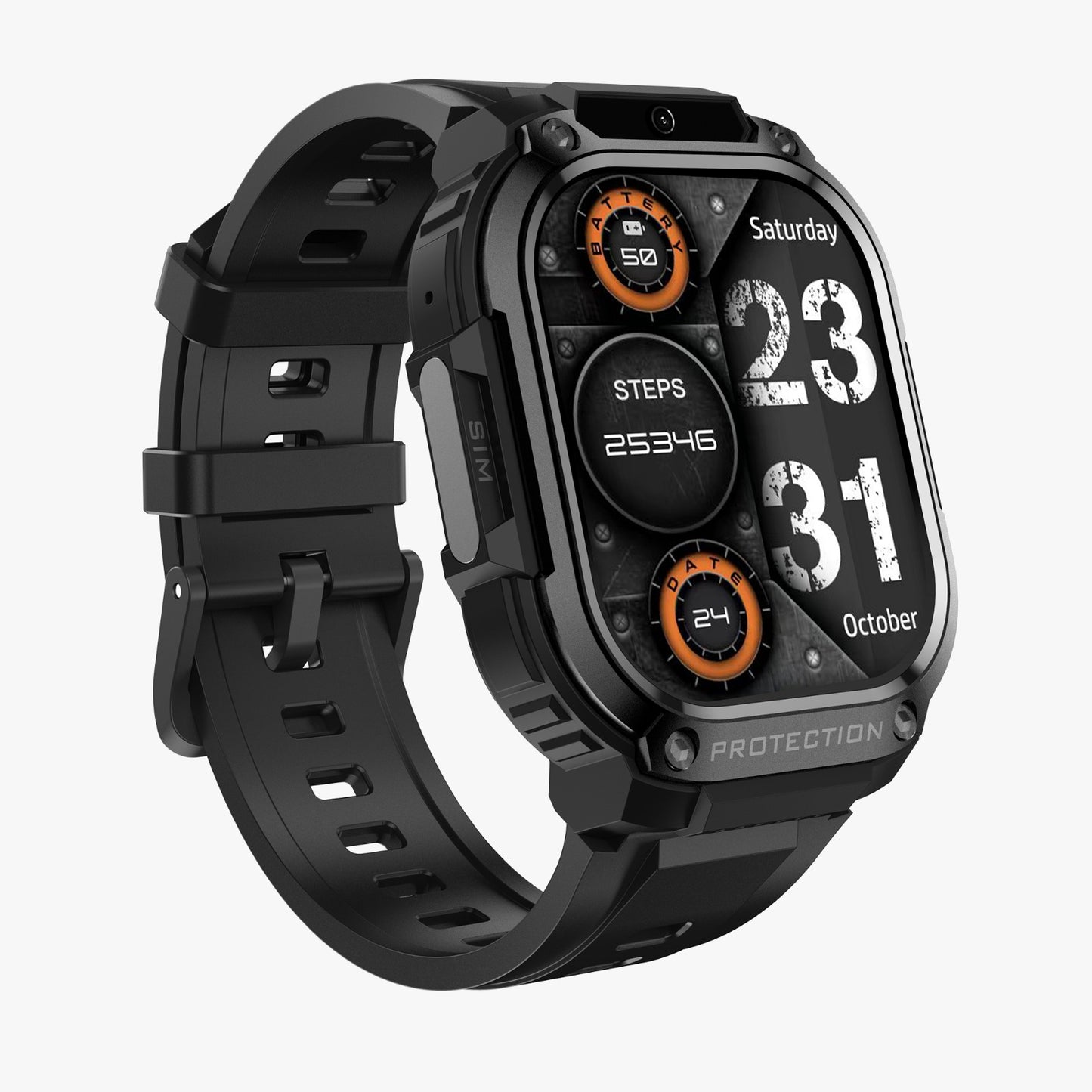 DM63 4G LTE SIM Smart Watch with HD Camera, AMOLED Display, 2GB RAM, 16GB Storage, App Download & 1000mAh Battery