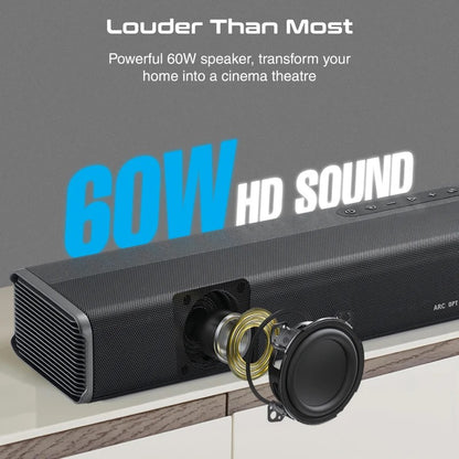 Promate CastBar-60 | 60W Ultra-Slim SoundBar with Built-in Subwoofer