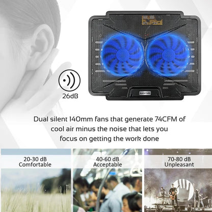 Best Laptop Cooling Pad Kenya | Promate Silent Fan Cooler Nairobi - Veritas Electronics Kenya