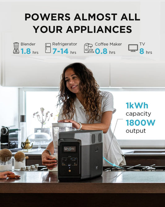 ECOFLOW Delta 2 Portable Power Station – LiFePO₄ Solar Generator for Reliable Backup Power - Veritas Electronics Kenya