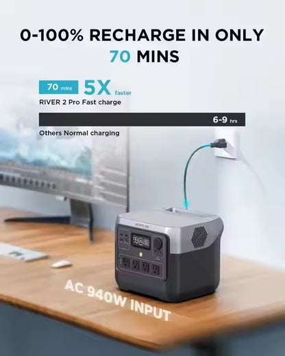 ECOFLOW River 2 Pro Portable Power Station – 768Wh LiFePO4 Battery - Veritas Electronics Kenya