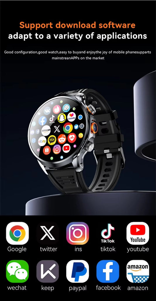 GAOKE H18 Smart Watch – 1.95″ Big Round Screen, 4G SIM Card Slot, NFC & Video Call | Kenya - Veritas Electronics Kenya