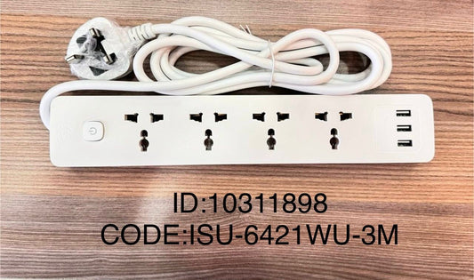 Itel ISU-6421WU 4way universal extensions with USB charging ports