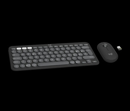 Logitech Pebble 2 Bluetooth Keyboard & Mouse Combo - Tonal Graphite | Sleek & Silent Productivity Set - Veritas Electronics Kenya