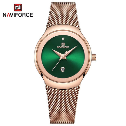 Naviforce NF5004 Ladies Watch – Elegant Women’s Stainless Steel Business Wristwatch Kenya - Veritas Electronics Kenya