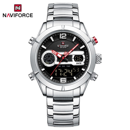 Naviforce 9241S Montre Homme – Luxury Gold Stainless Steel Men’s Sport Watch