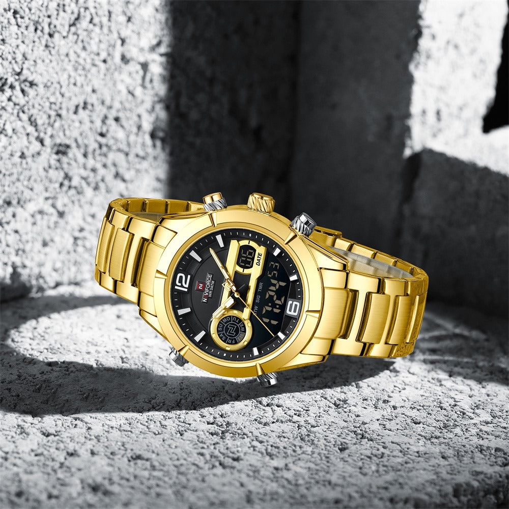 Naviforce 9241S Montre Homme – Luxury Gold Stainless Steel Men’s Sport Watch - Veritas Electronics Kenya