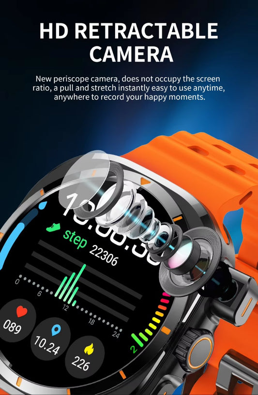 New BW8 Series 10 4G Smartwatch with SIM Card Slot, 600mAh Battery, IP67 Waterproof Fitness Tracker, Heart Rate Monitor, GPS, Compatible with Android & iOS - Veritas Electronics Kenya