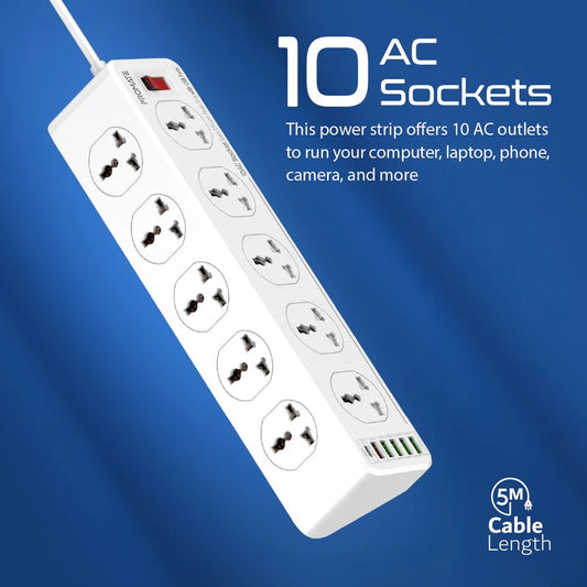 Promate 10AC Socket Power Strip
