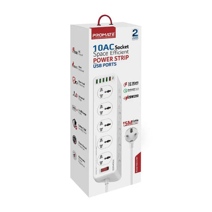 Promate 10AC Socket Power Strip