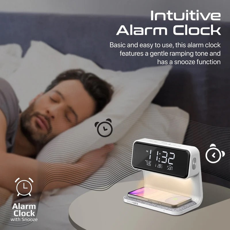 Alarm Clock – Wireless Charging, Night Light & Dual Alarm - Veritas Electronics Kenya