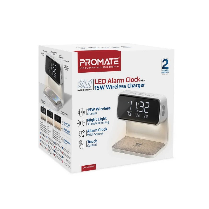 Alarm Clock – Wireless Charging, Night Light & Dual Alarm - Veritas Electronics Kenya