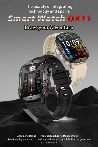 QX11 Smart Watch – 1.96" HD, BT Call, 420mAh