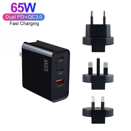 Remax 65W  USB C Fast Charging Power adapter for Notebook Mobile Phone.