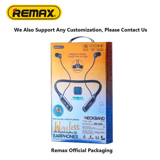 Remax RB-S20 Neckband Earbuds 20H Battery – Waterproof Sport Headset