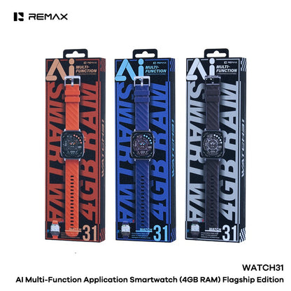 Remax WATCH31 AI Smartwatch: Wireless Bluetooth Calls & 7-Day Battery Life